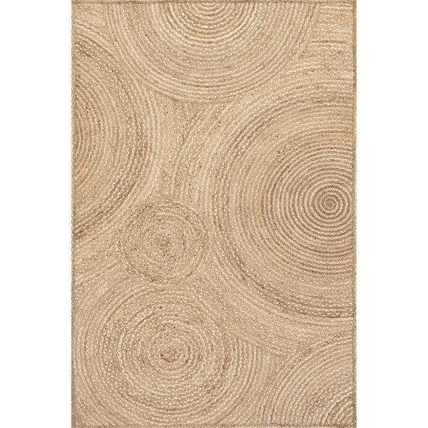 nuloom Hadassha Geometric Swirls Jute Area Rug Natural