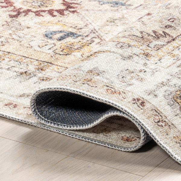 Nuloom Hadleigh SpinClean Persian Machine Washable Area Rug Beige