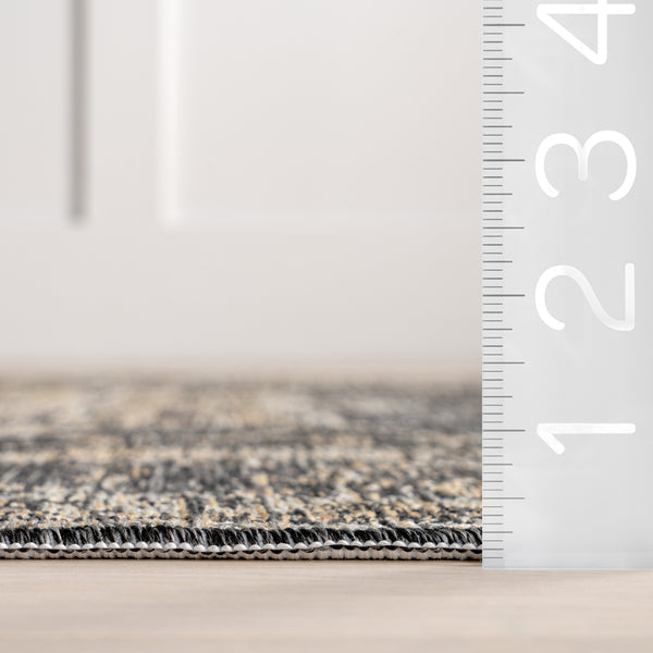 Nuloom Hafwen Indoor/Outdoor Reversible Area Rug Cream & Charcoal
