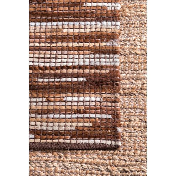 Nuloom Hand Woven Linares Abstract Rug Area Rug Light Brown