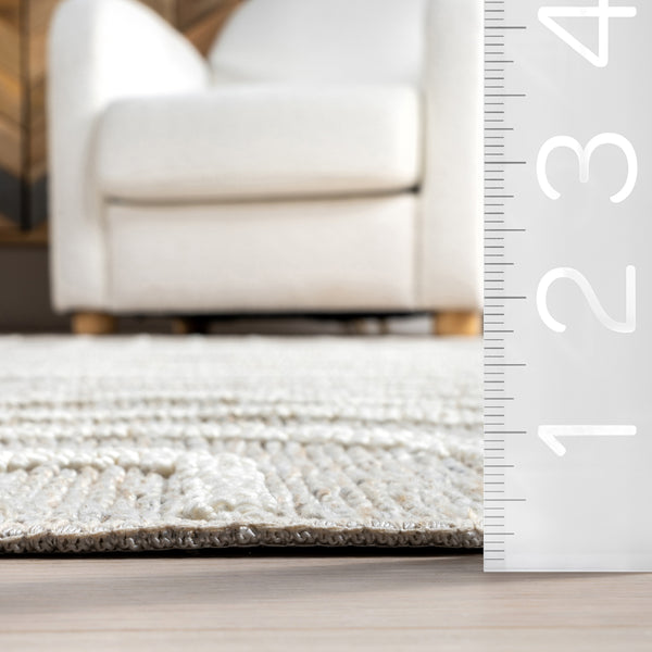 Nuloom Hartlyn Modern Arches Machine Washable Area Rug Light Grey
