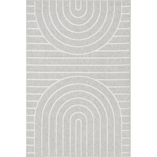 nuloom Hartlyn Modern Arches Machine Washable Area Rug Light Grey