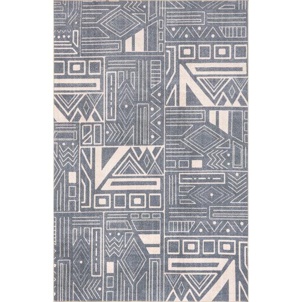 nuloom Hedy Geometric Machine Washable Area Rug Blue
