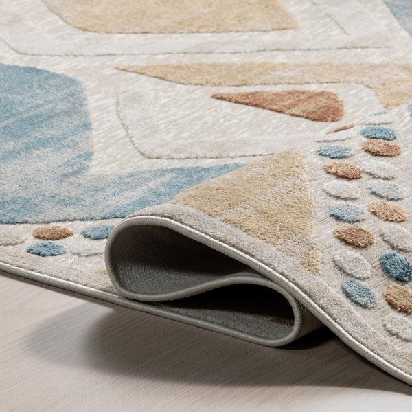 Nuloom Henley Geometric Machine Washable Area Rug Blue
