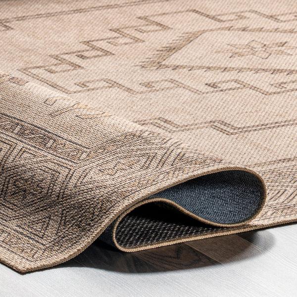 Nuloom Hilda Medallion Easy-Jute Machine Washable Area Rug Natural