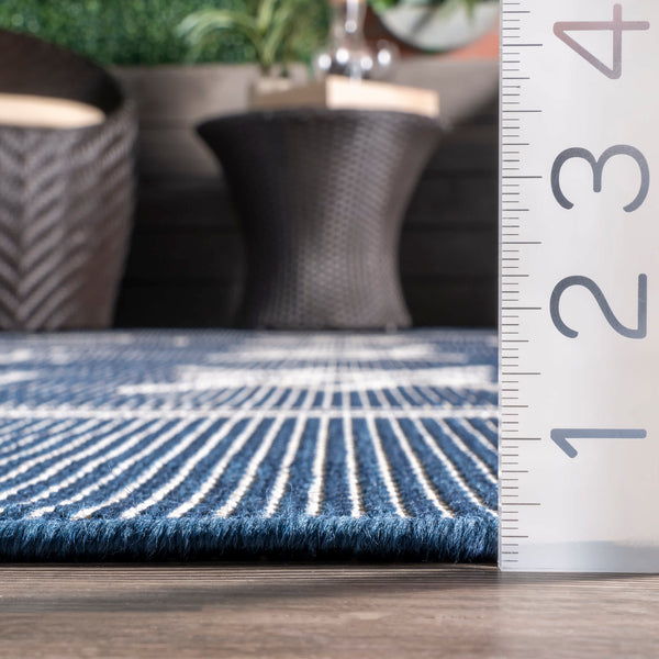 Nuloom Hillary Geometric Tribal Indoor/Outdoor Area Rug Navy