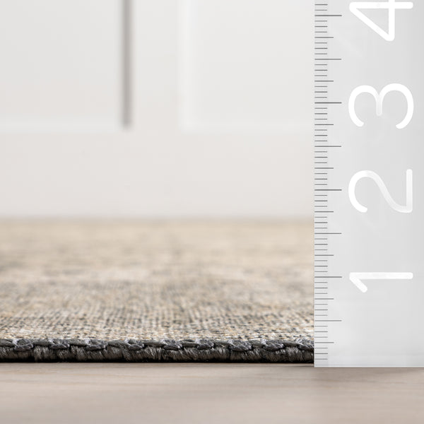 Nuloom Hillstone Collection Agnetha Traditional Vintage Medallion Area Rug Grey