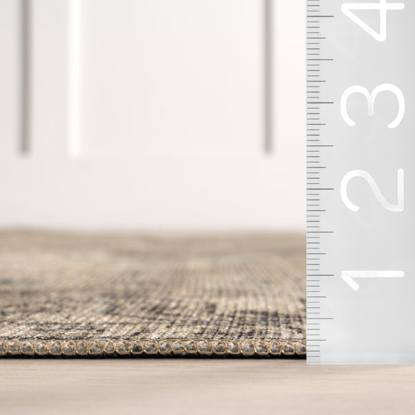 Nuloom Hillstone Collection Ahmeira Traditional Vintage Medallion Area Rug Beige