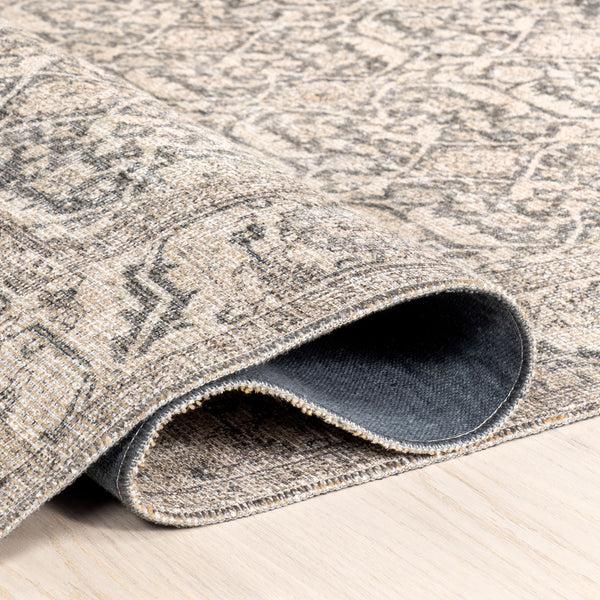 Nuloom Hillstone Collection Calantha Traditional Vintage Medallion Area Rug Grey