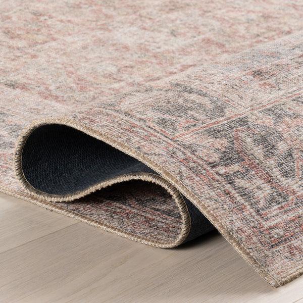 Nuloom Hillstone Collection Cataleya Traditional Vintage Medallion Area Rug Beige