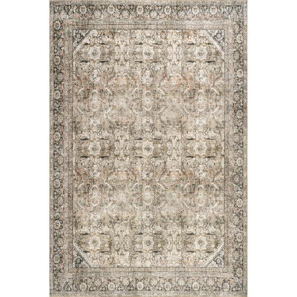nuloom Hillstone Collection Deka Traditional Vintage Medallion Area Rug Dark Beige
