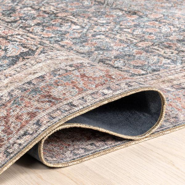 Nuloom Hillstone Collection Elfrieda Traditional Vintage Medallion Area Rug Blue