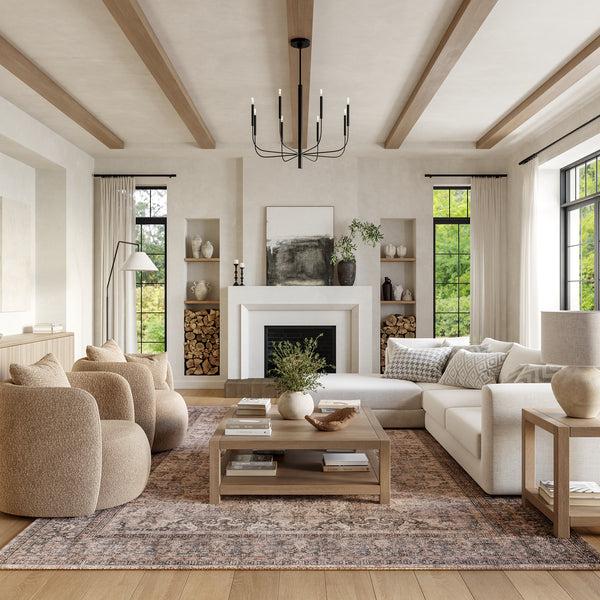 Nuloom Hillstone Collection Else Traditional Vintage Medallion Area Rug Dark Beige