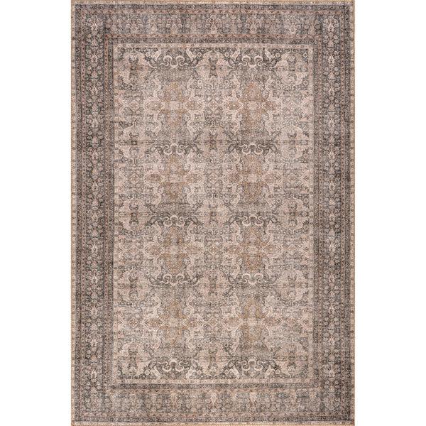 nuloom Hillstone Collection Else Traditional Vintage Medallion Area Rug Dark Beige
