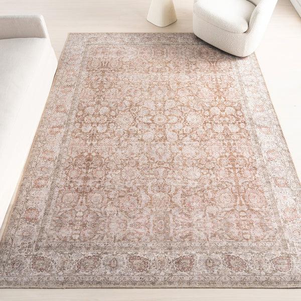 Nuloom Hillstone Collection Glenette Traditional Vintage Medallion Area Rug Rust