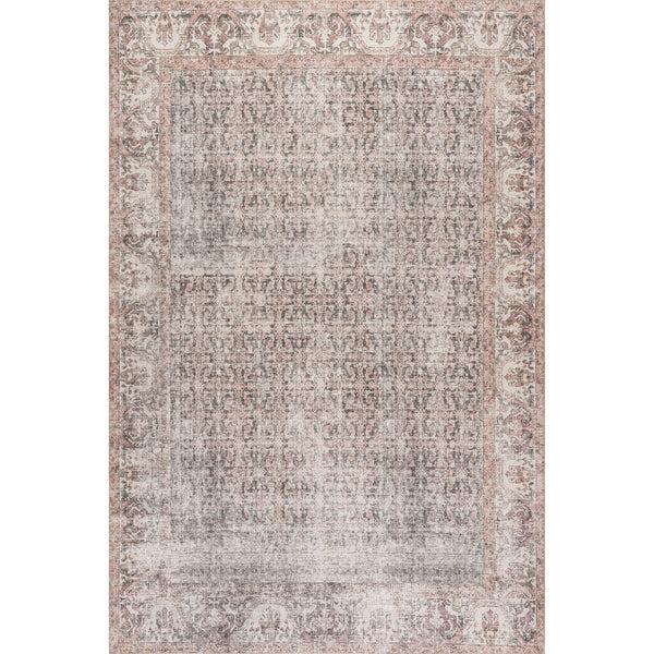 nuloom Hillstone Collection Marlowe Traditional Vintage Medallion Area Rug Light Grey