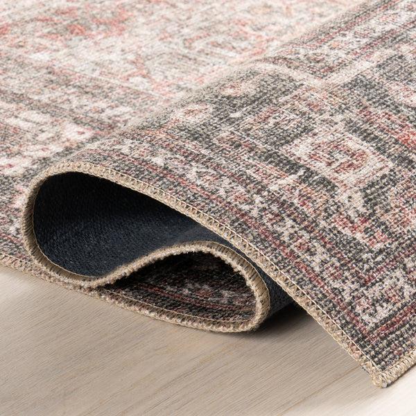 Nuloom Hillstone Collection Maybelle Traditional Vintage Medallion Area Rug Burgundy