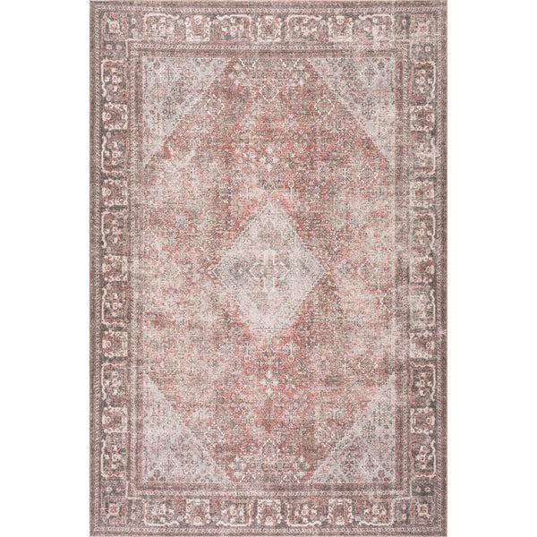 nuloom Hillstone Collection Maybelle Traditional Vintage Medallion Area Rug Burgundy
