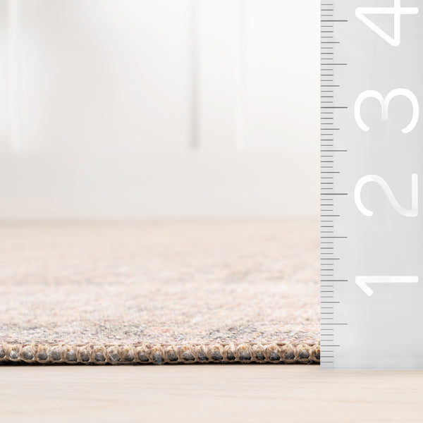 Nuloom Hillstone Collection Olene Traditional Vintage Medallion Area Rug Light Brown