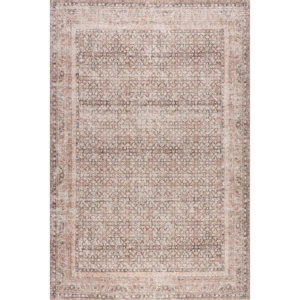 nuloom Hillstone Collection Olene Traditional Vintage Medallion Area Rug Light Brown