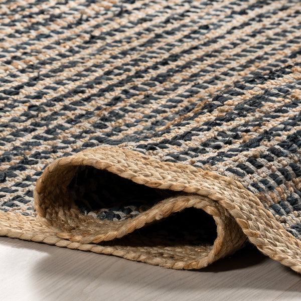 Nuloom Hollis Mini Checkered Cotton Blend Area Rug Dark Gray