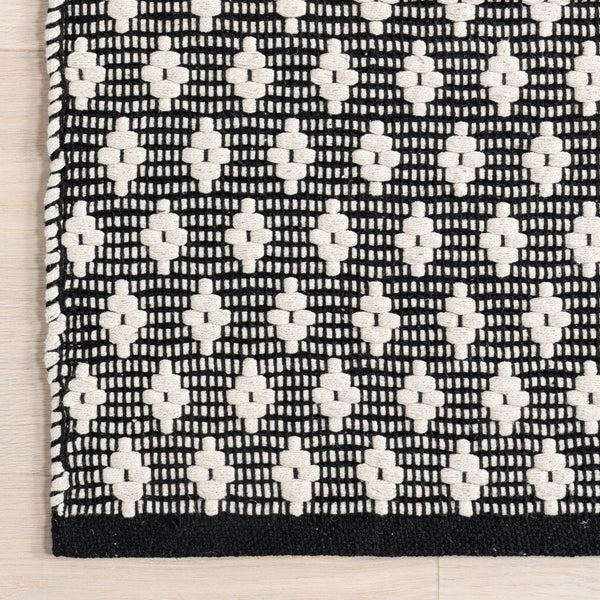 Nuloom Home Conservatory Dainty Diamond Handwoven Cotton Area Rug Grey