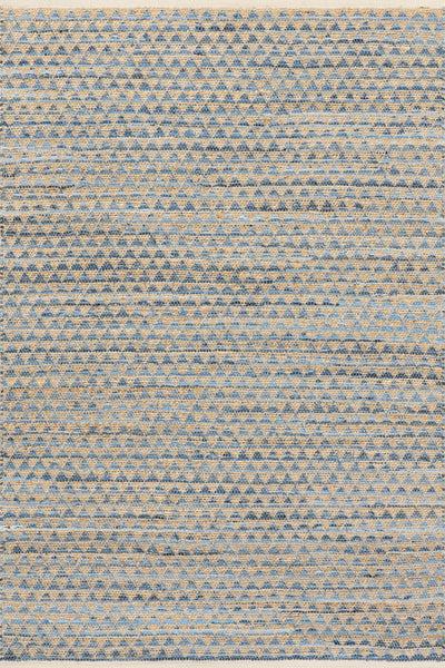 nuloom Home Conservatory Geometric Rag Handwoven Jute Area Rug Blue