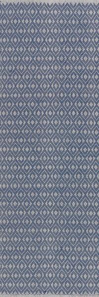 Nuloom Home Conservatory Optic Diamond Handwoven Cotton Area Rug Blue