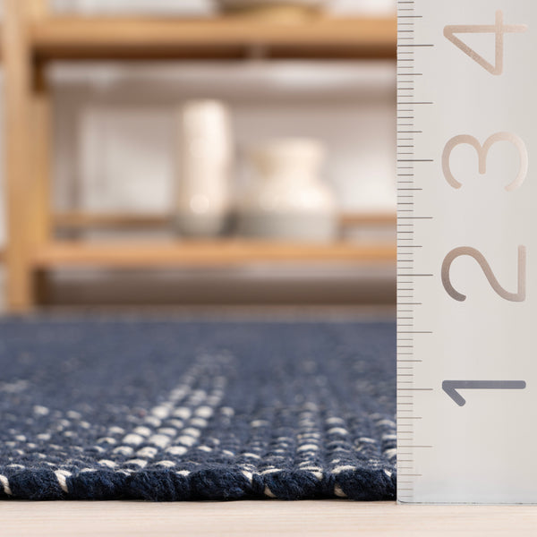 Nuloom Home Conservatory Optic Diamond Handwoven Cotton Area Rug Blue