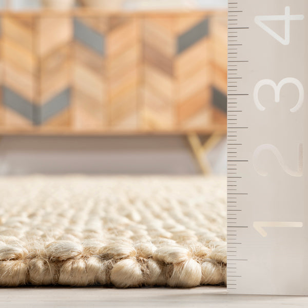 Nuloom Home Conservatory Textured Handwoven Jute Area Rug Beige