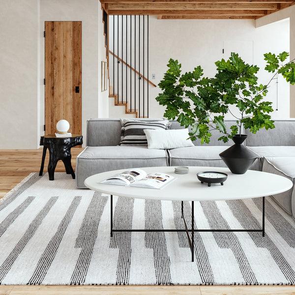 Nuloom Hyperion Tasseled Cotton And Wool Area Rug Ivory