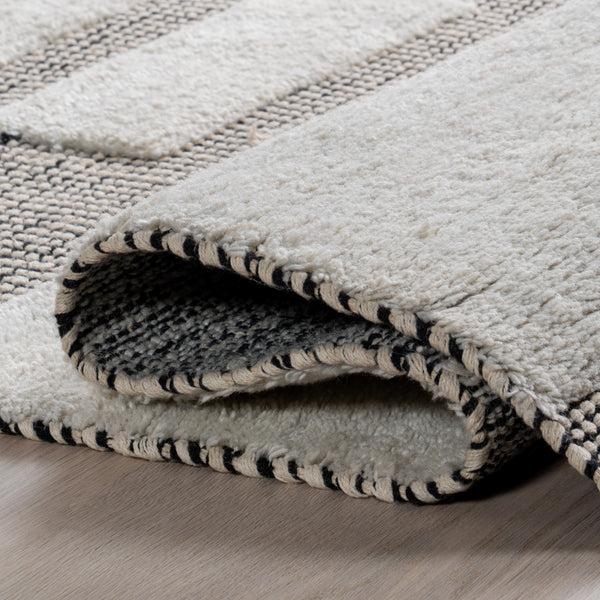 Nuloom Hyperion Tasseled Cotton And Wool Area Rug Ivory