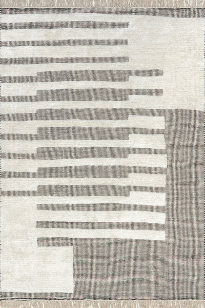 nuloom Hyperion Tasseled Cotton and Wool Area Rug Ivory