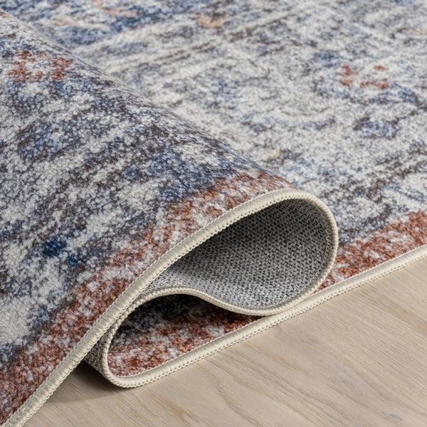 Nuloom Iana Medallion SplashGuard Machine Washable Area Rug Peach
