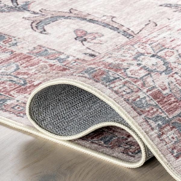 Nuloom Icelynn SplashGuard Machine Washable Area Rug Light Grey