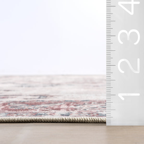 Nuloom Icelynn SplashGuard Machine Washable Area Rug Light Grey