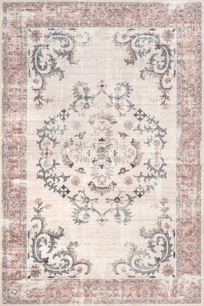 nuloom Icelynn SplashGuard Machine Washable Area Rug Light Grey