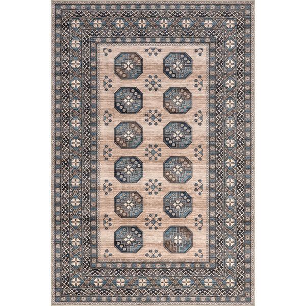 nuloom Idra Multi Medallion Stain-Resistant Machine Washable Area Rug Turquoise