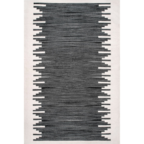 nuloom Irina Hand Loomed Contemporary Cotton Area Rug Charcoal