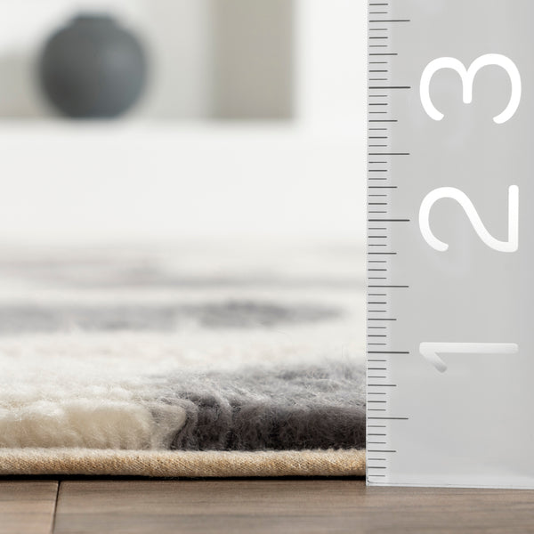 Nuloom Irma Leopard Machine Washable Wool Area Rug Gray