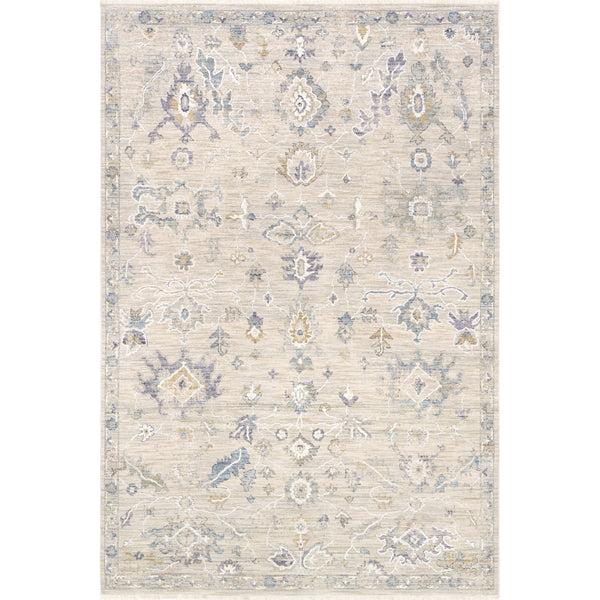 nuloom Ismay Transitional Floral Fringe Area Rug Beige