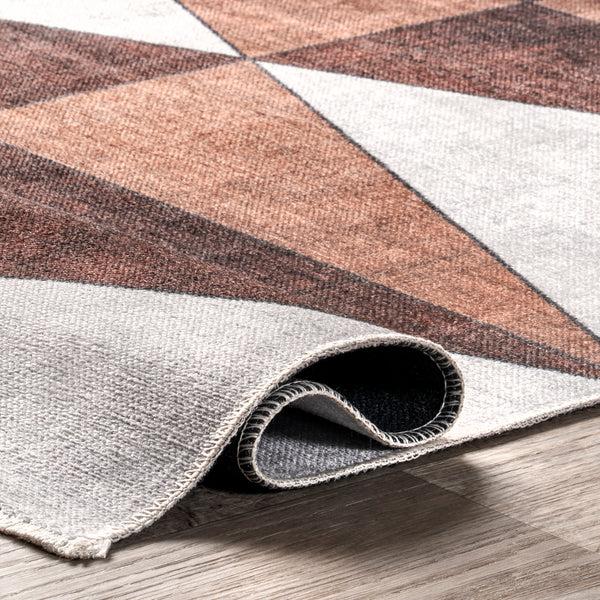 Nuloom Isolde Diamond Machine Washable Area Rug Rust