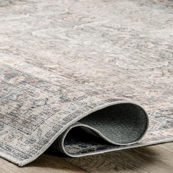 Nuloom Ivette Persian Stain Repellent Machine Washable Area Rug Gray