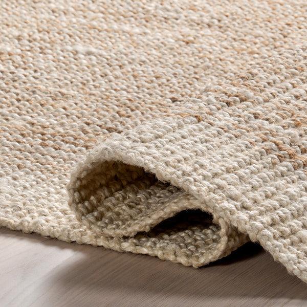 Nuloom Jacinta Classic Striped Border Jute Area Rug Ivory