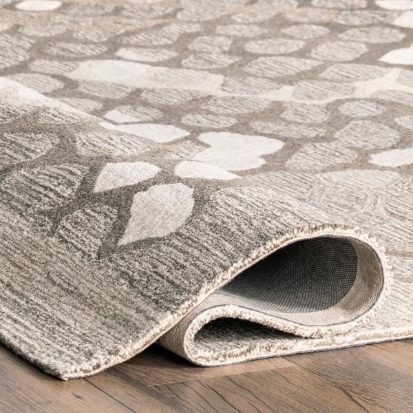 Nuloom Jae Transitional Pebbles Wool Area Rug Ivory