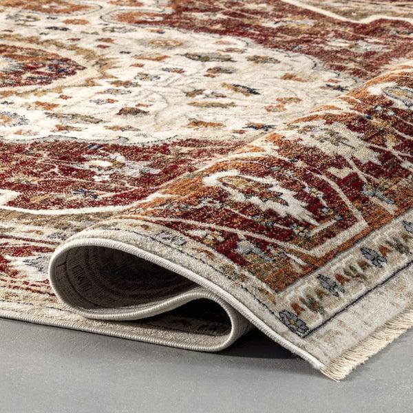 Nuloom Jaime Traditional Medallion Fringe Area Rug Beige