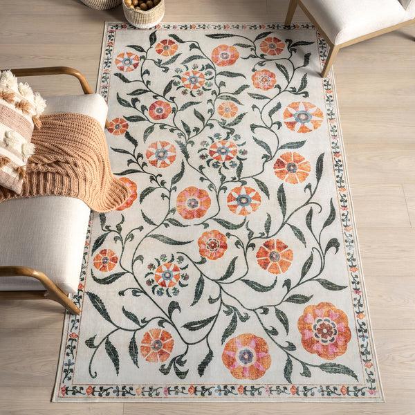 Nuloom Jaliyah Smart Plus With SplashGuard Area Rug Ivory