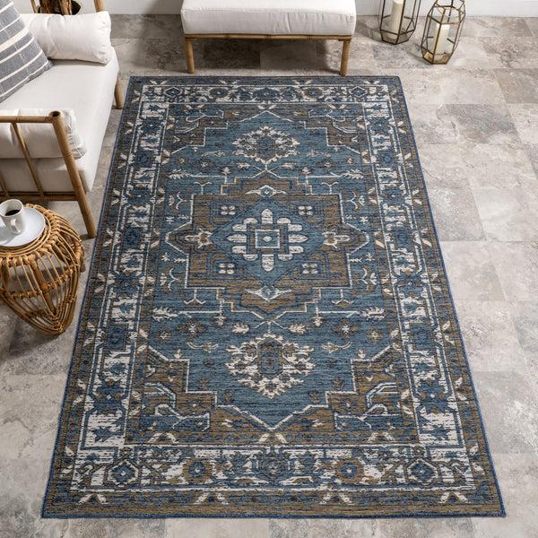 Nuloom Jamie Indoor/Outdoor Reversible Area Rug Cream & Blue