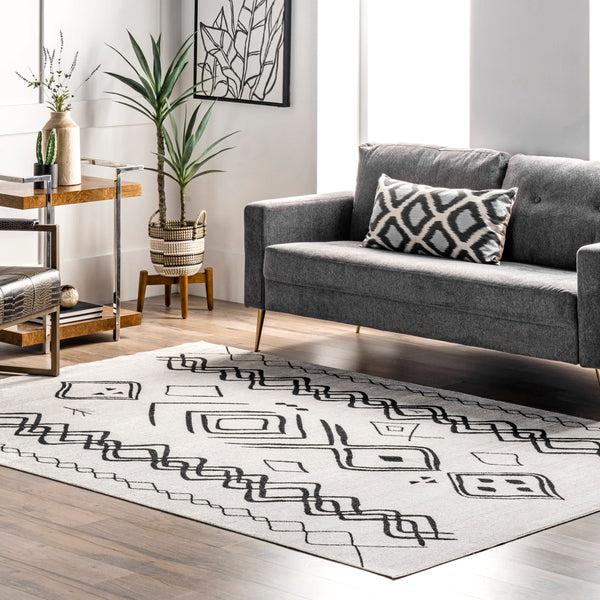 Nuloom Janelle Machine Washable Transitional Moroccan Area Rug Gray
