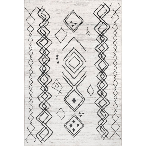 nuloom Janelle Machine Washable Transitional Moroccan Area Rug Gray